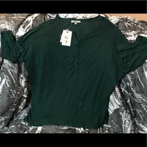 NWT Bass XL button front long sleeve tee.